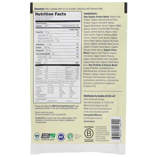 Raw Organic Protein, GOL